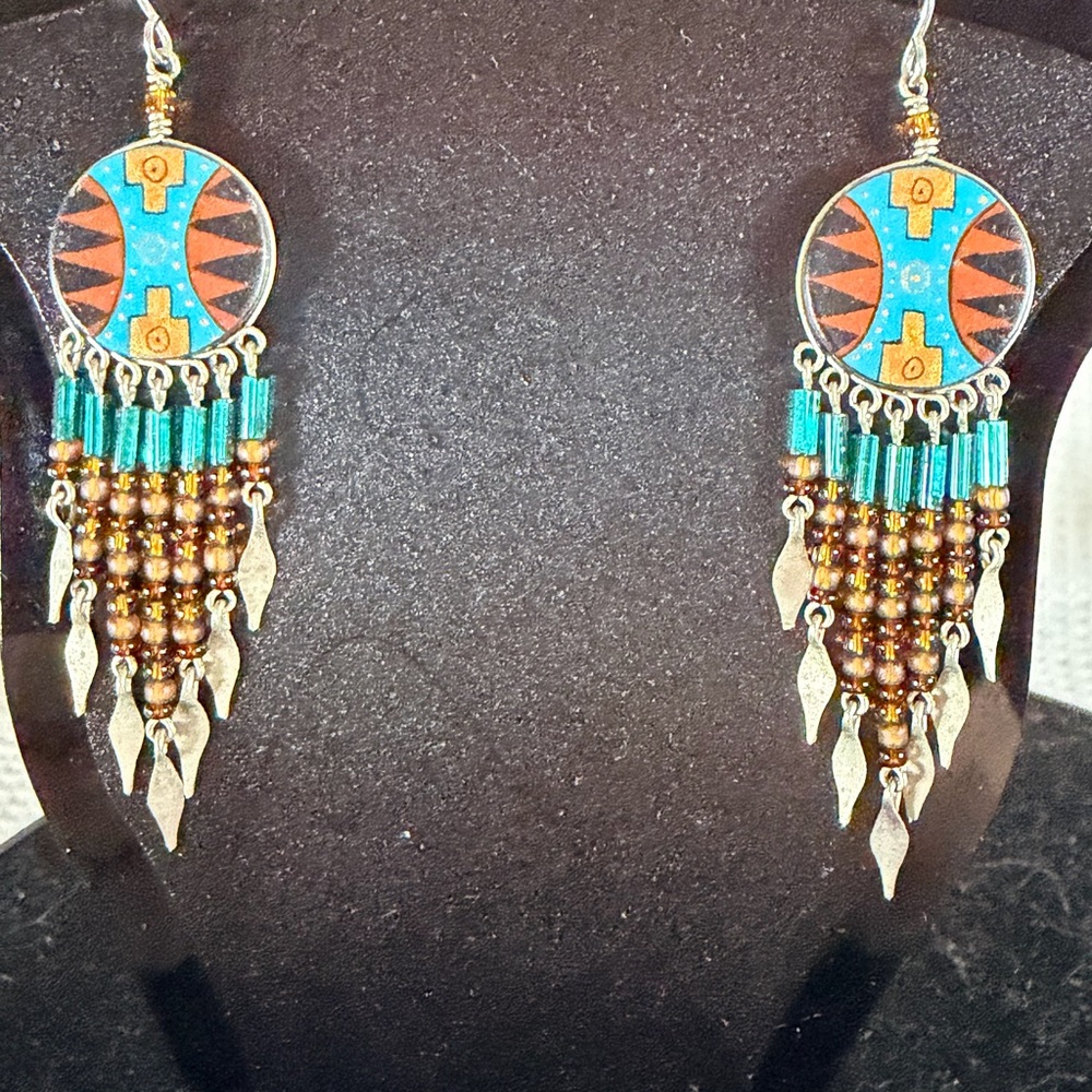 Bohemian Beaded Dangle Earrings